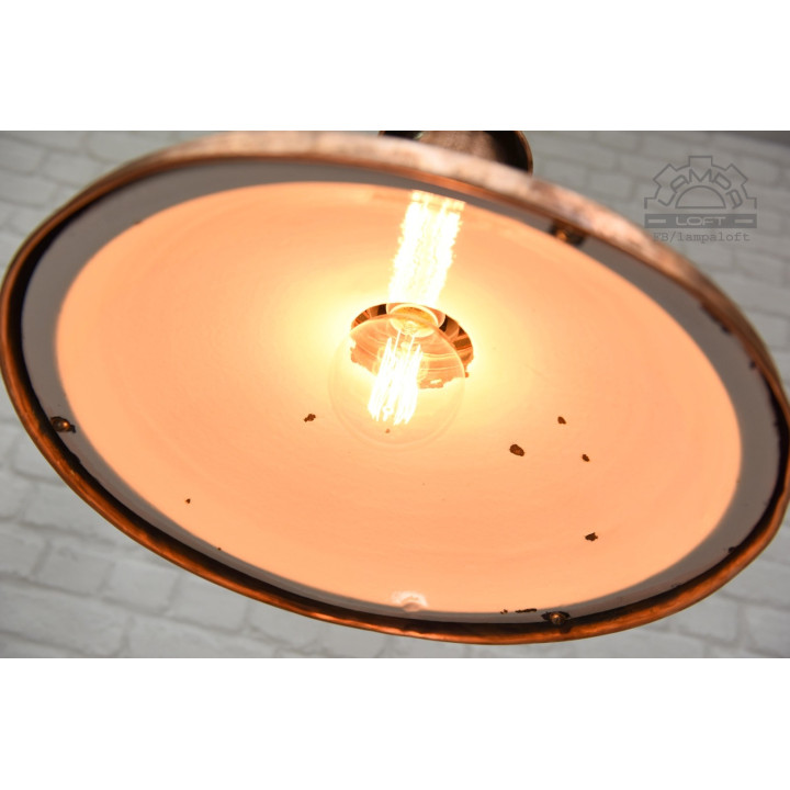Przedwojenna uliczna lampa miedziana