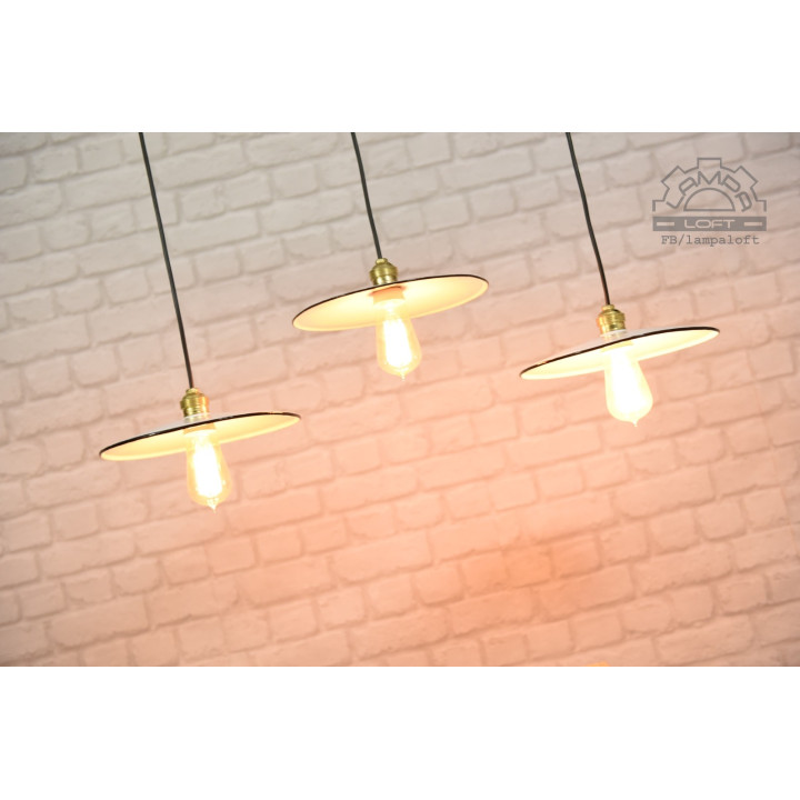 Lampy talerzykowe białe z lat 60'