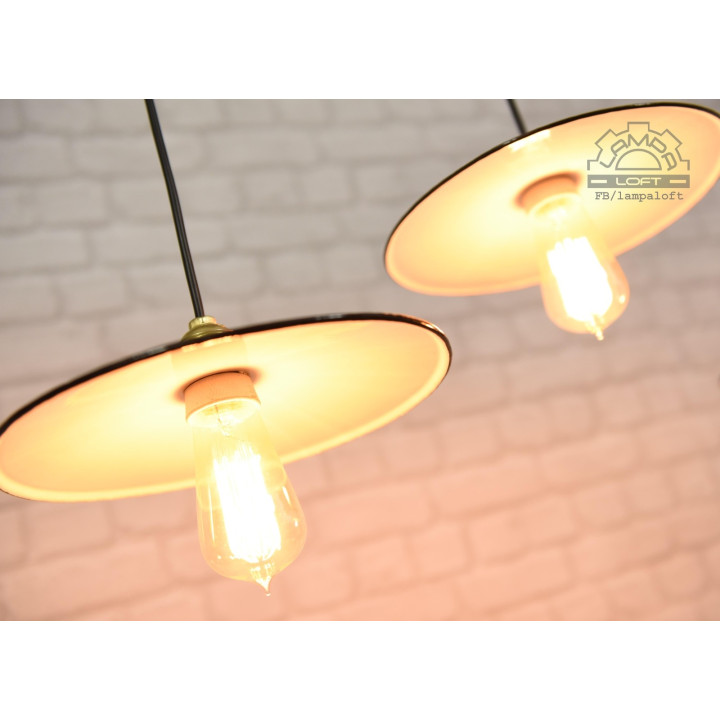 Lampy talerzykowe białe z lat 60'