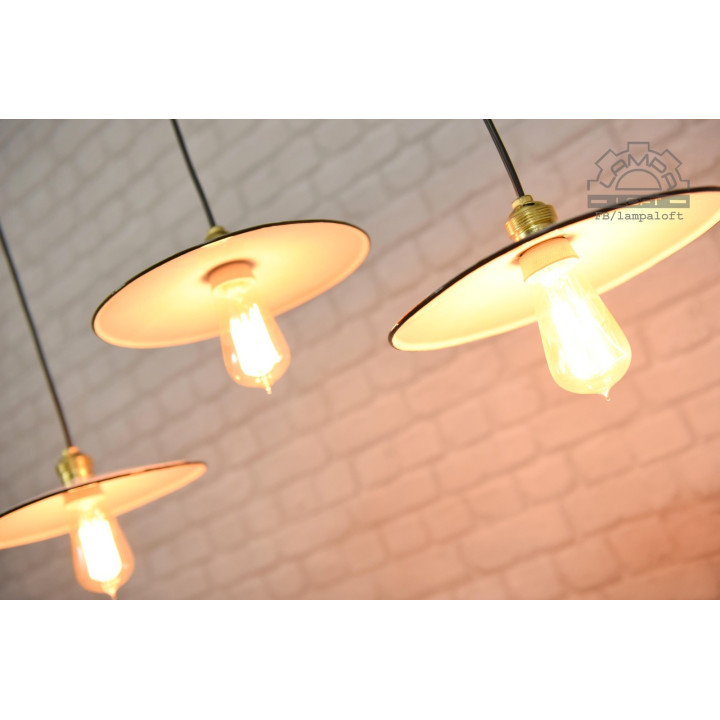 Lampy talerzykowe białe z lat 60'
