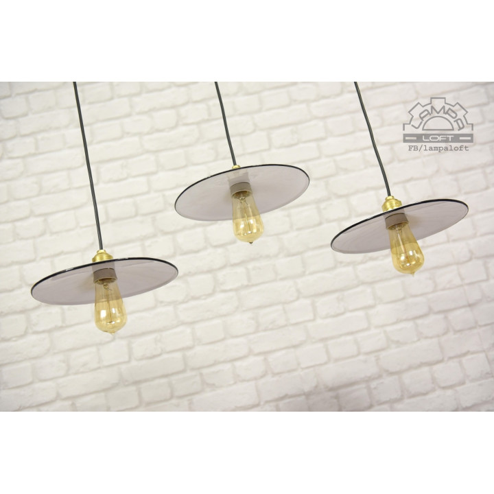 Lampy talerzykowe białe z lat 60'