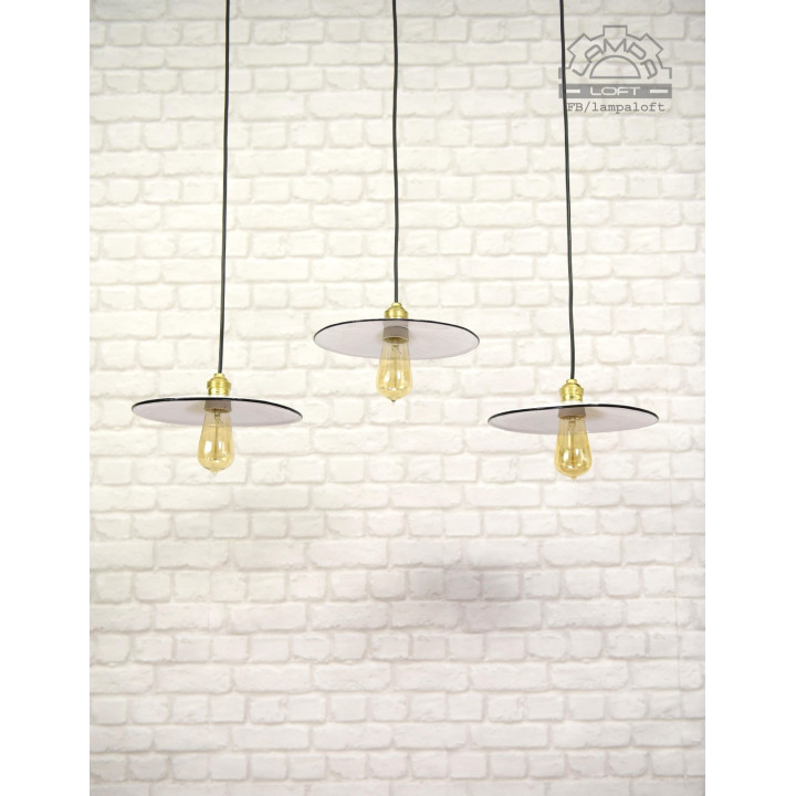 Lampy talerzykowe białe z lat 60'
