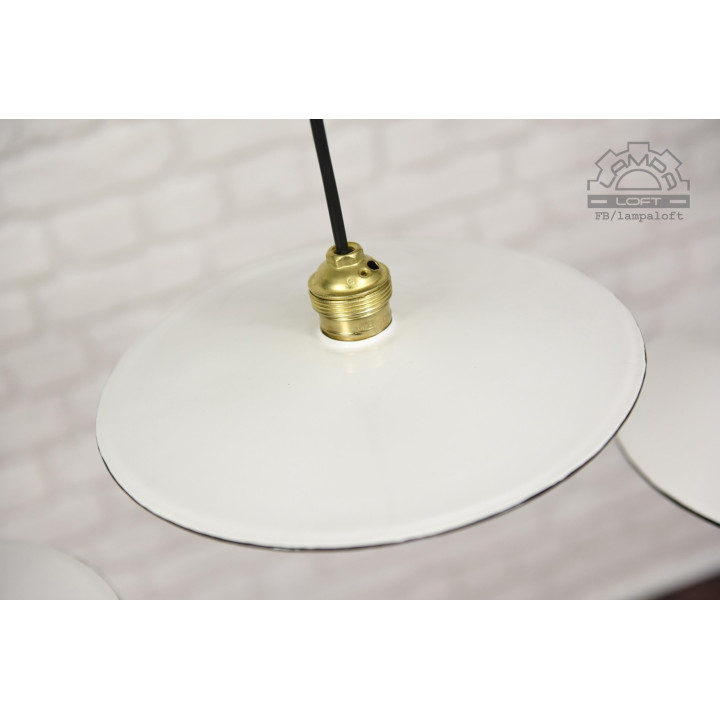 Lampy talerzykowe białe z lat 60'