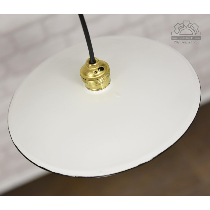 Lampy talerzykowe białe z lat 60'