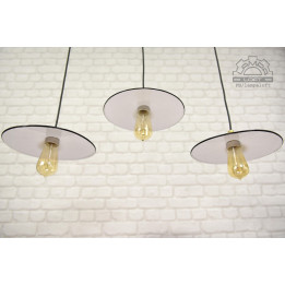 Lampy talerzykowe białe z lat 60'