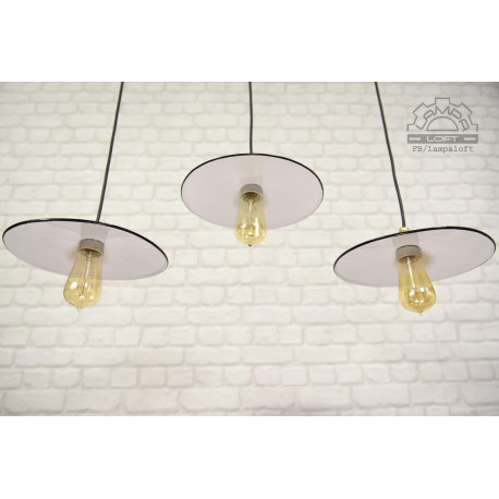 Lampy talerzykowe białe z lat 60'