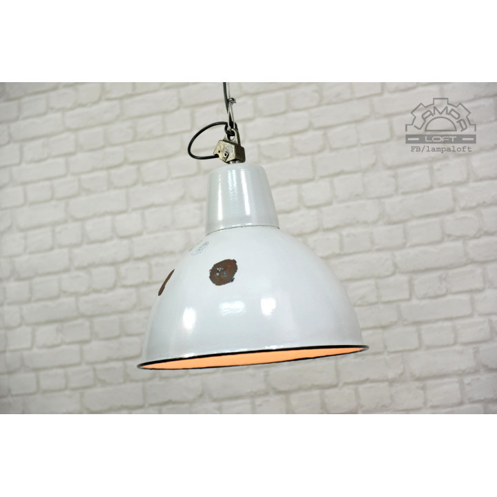 Duża lampa industrialna OBg-4 z lat 60'