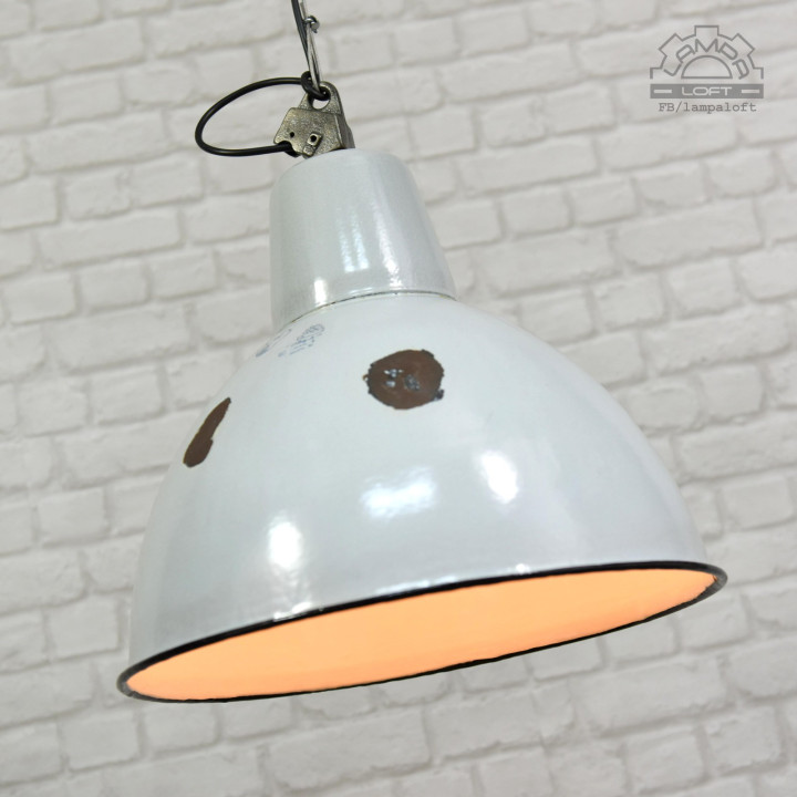 Duża lampa industrialna OBg-4 z lat 60'