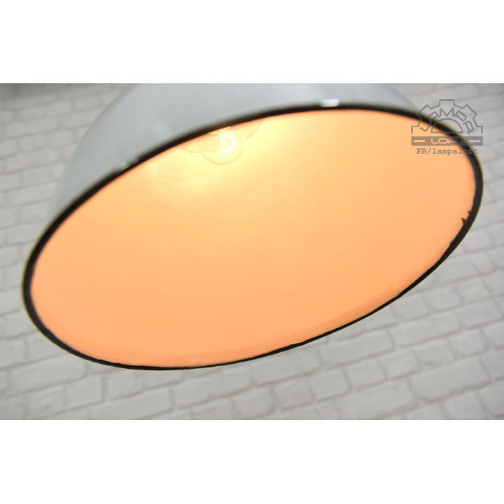 Duża lampa industrialna OBg-4 z lat 60'