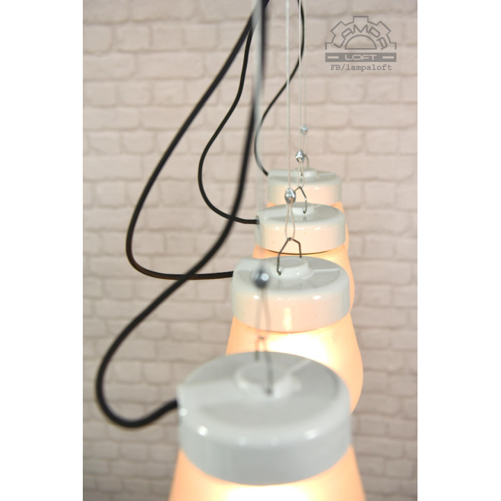 Lampa porcelanowa z lat 70'