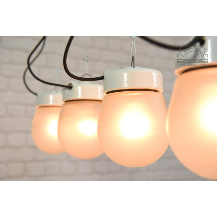 Lampa porcelanowa z lat 70'