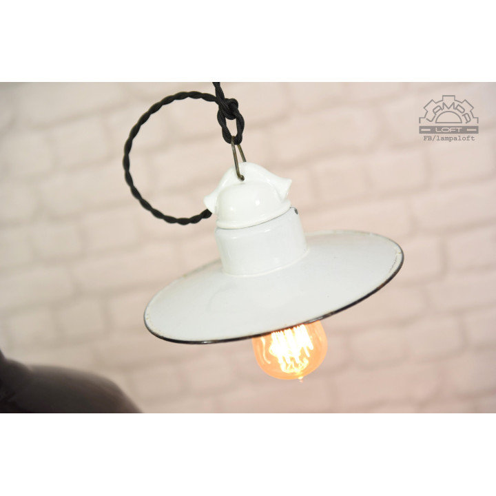 Lampa emaliowana z lat 30' SIEMENS