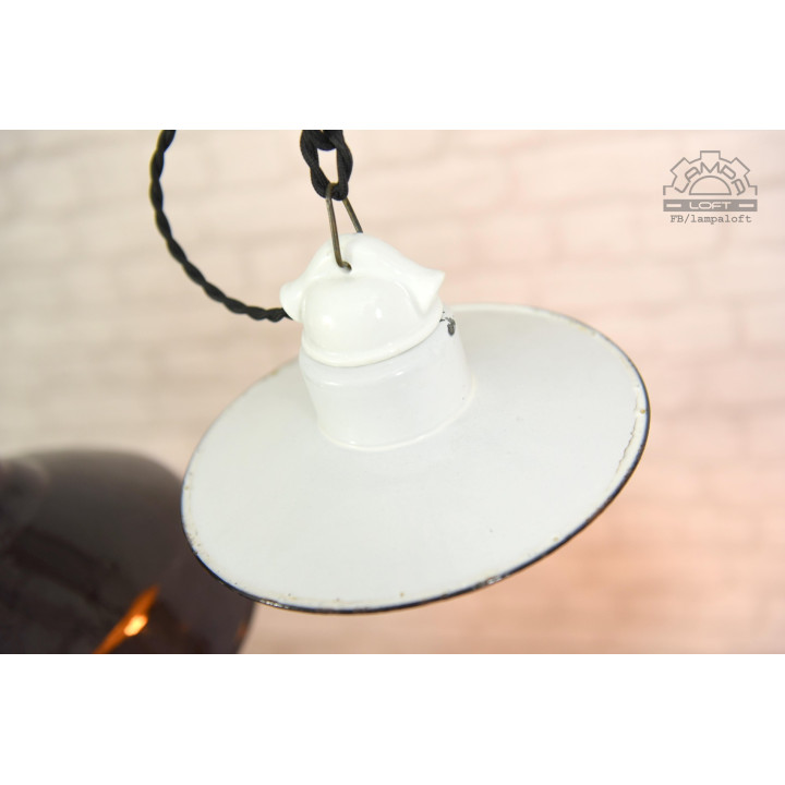 Lampa emaliowana z lat 30' SIEMENS