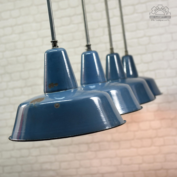 Lampa industrialna OBs-3 z lat 60'
