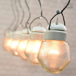 Lampa porcelanowa z lat 70'