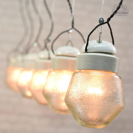 Lampa porcelanowa z lat 70'