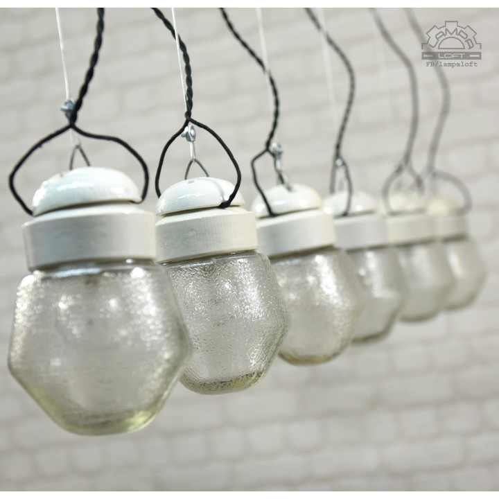 Lampa porcelanowa z lat 70'