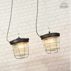 Lampa industrialna OS-200P z lat 70'