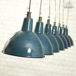 Lampa emaliowana OBg-1 z lat 60'