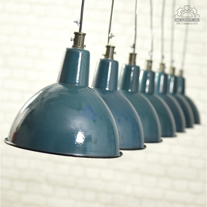 Lampa emaliowana OBg-1 z lat 60'