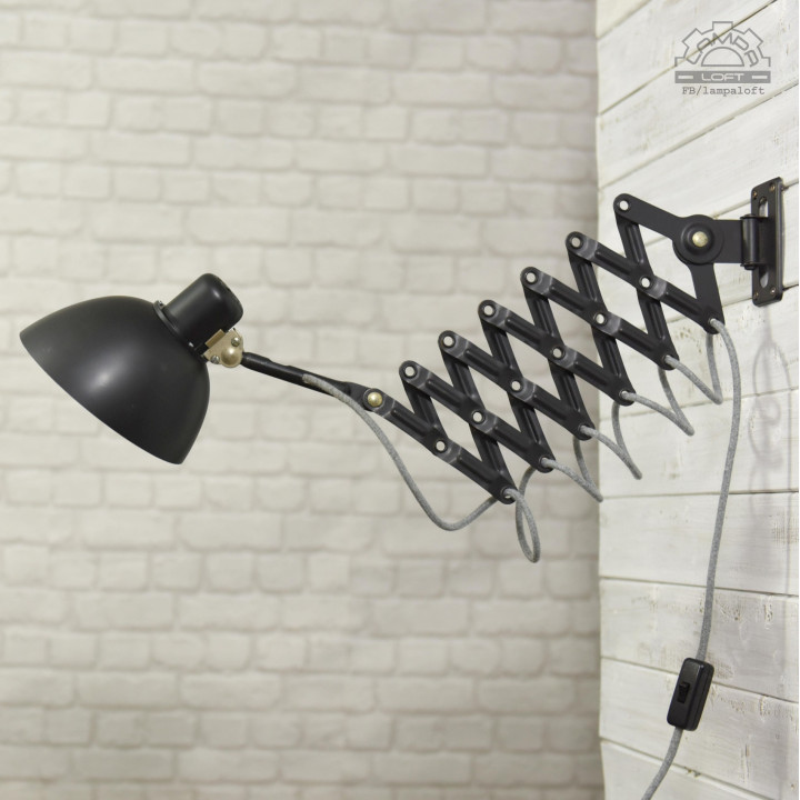Lampa nożycowa VEB Zweckleuchtenbau Dresden