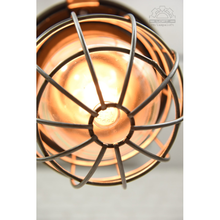 Lampa industrialna ORPW-125 MESKO z lat 70'