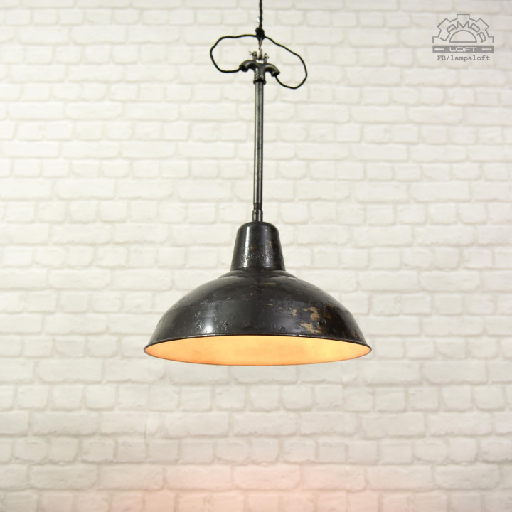 Lampa industrialna Siemens z lat 30'