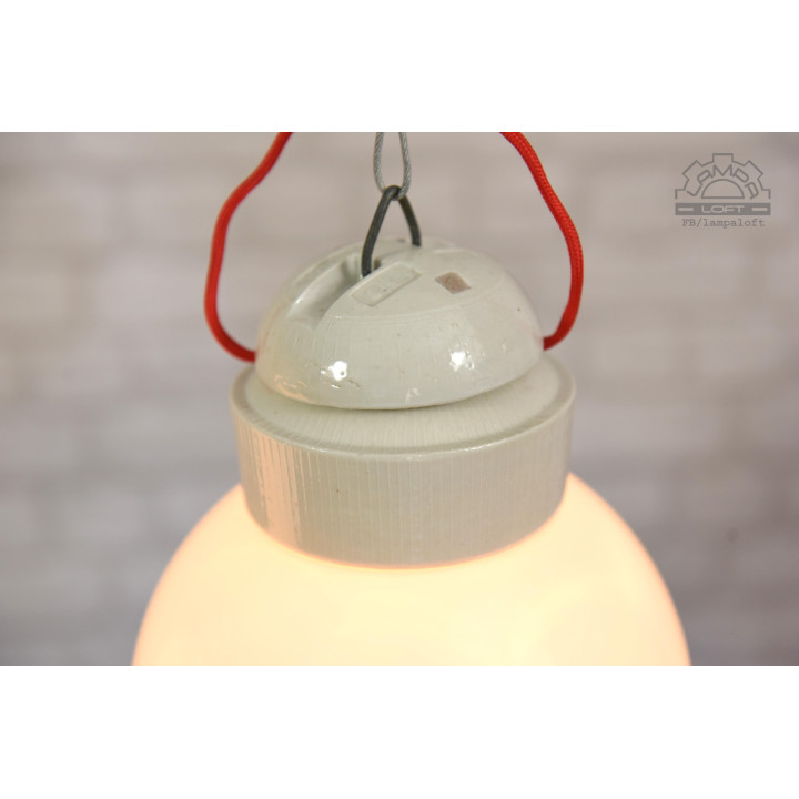 Lampa porcelanowa z lat 70'
