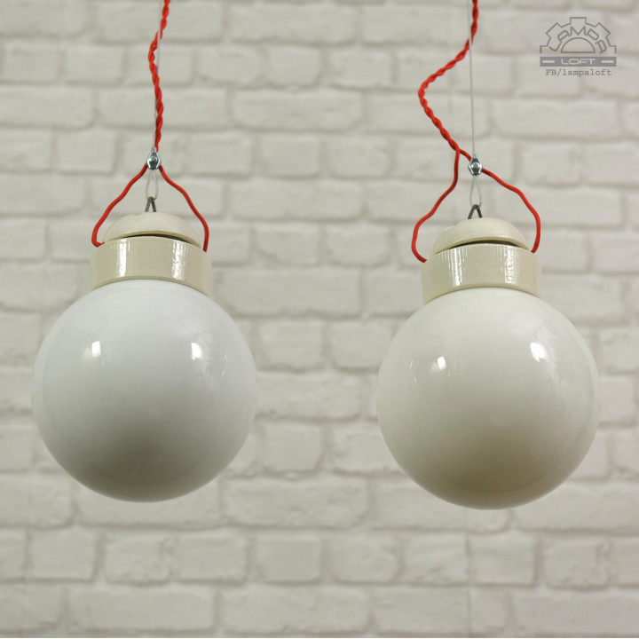 Lampa porcelanowa z lat 70'