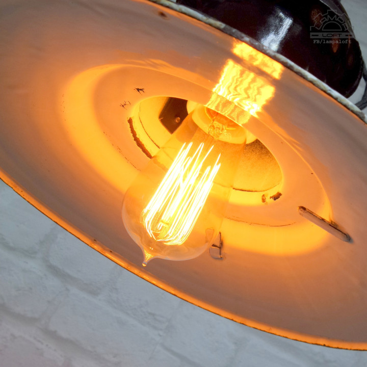 Radziecka lampa industrialna z lat 60'