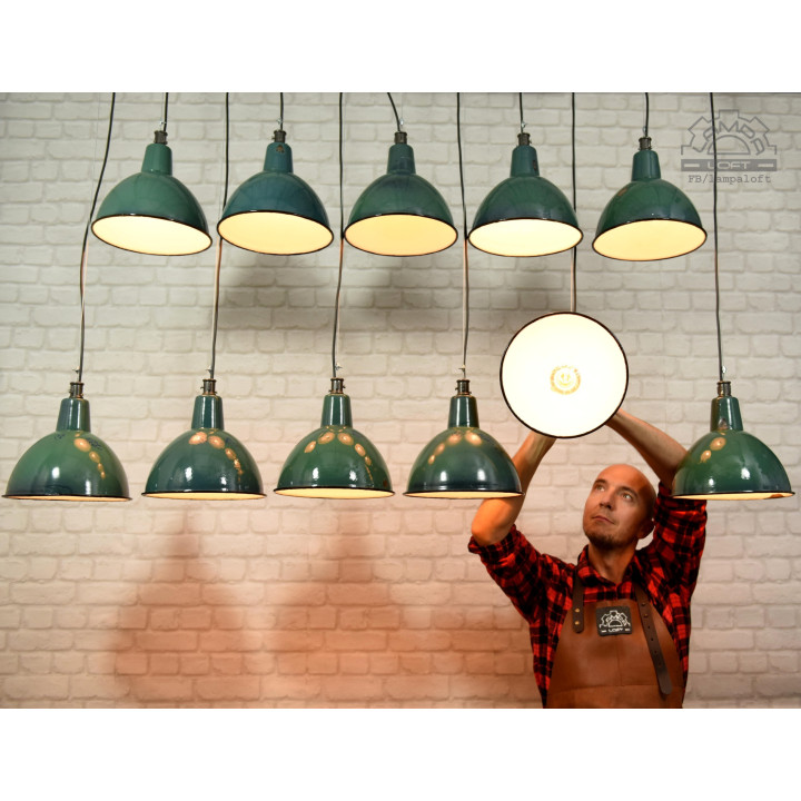 Lampy emaliowane OBg-1 z lat 70'