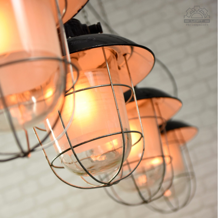 Lampy industrialne Elektrosvit z lat 60'