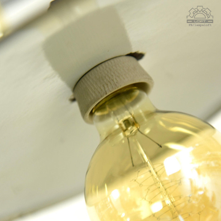 Emaliowane lampy talerzykowe z lat 60'