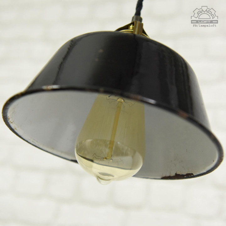 Niemiecka lampa emaliowana z lat 30'