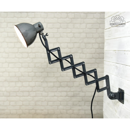 Emaliowana lampa nożycowa Rech