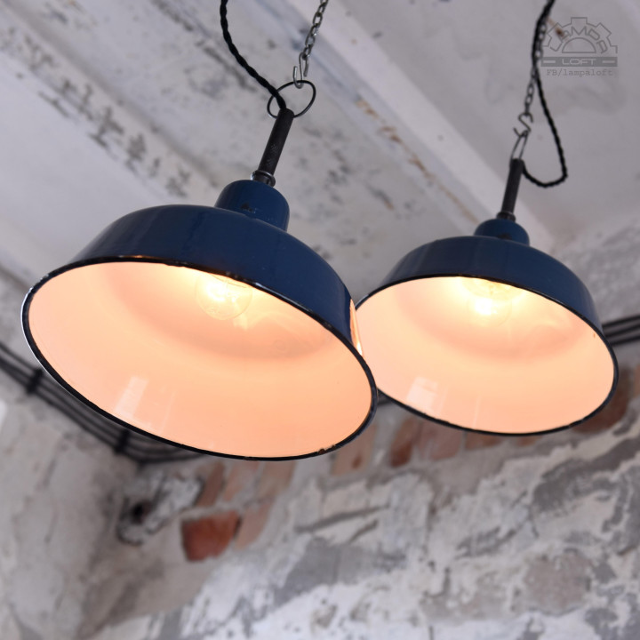 Lampa industrialna OB-2 z lat 50'