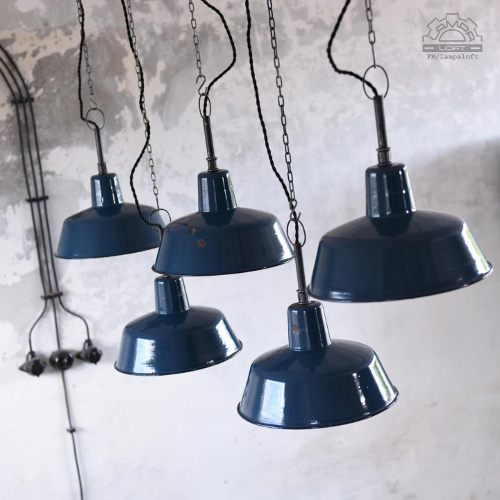 Lampa industrialna OB-2 z lat 50'