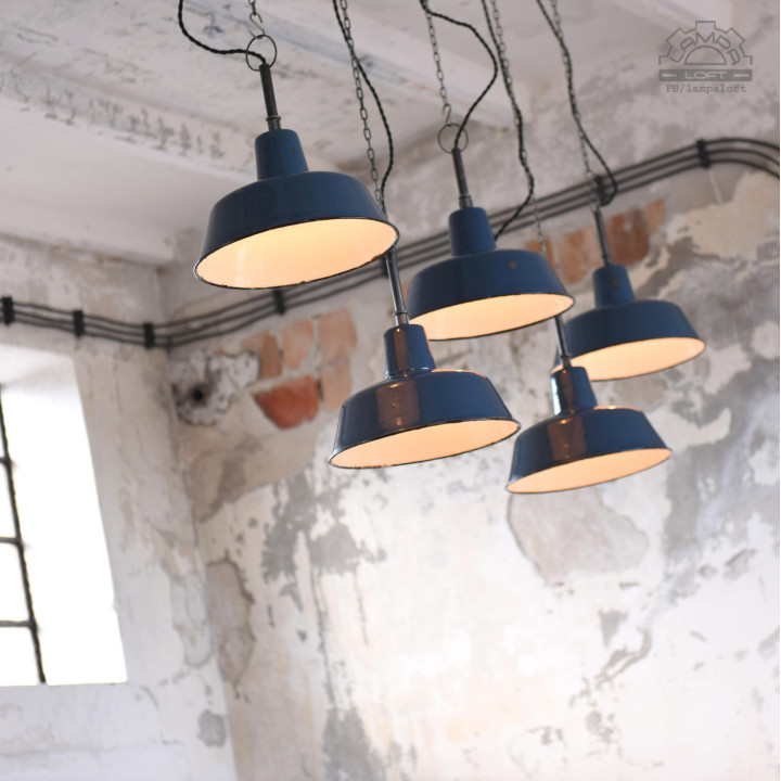 Lampa industrialna OB-2 z lat 50'
