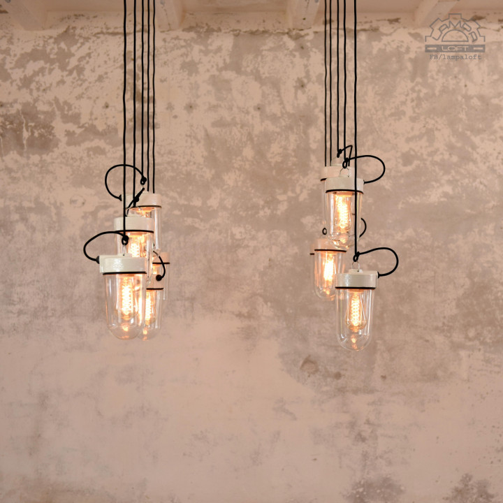 Wiszące lampy porcelanowe