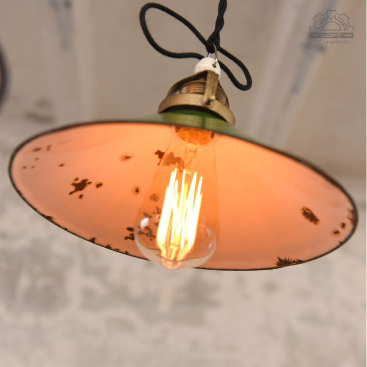 Zestaw lamp emaliowanych z lat 30'-60'