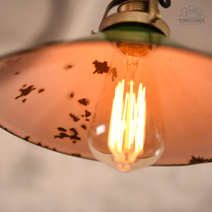 Zestaw lamp emaliowanych z lat 30'-60'