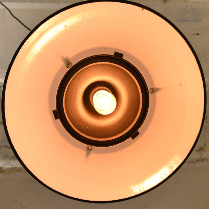 Emaliowana lampa industrialna OZż-2 z lat 50'