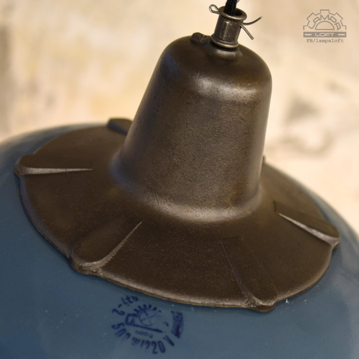 Emaliowana lampa industrialna OZż-2 z lat 50'