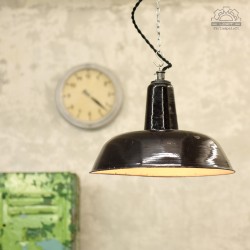 Lampa industrialna emaliowana z lat 30'