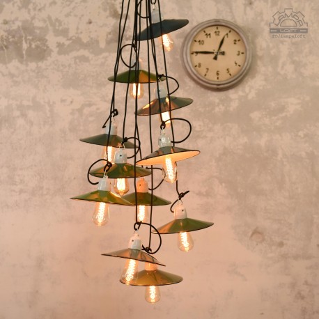 Emaliowane lampy talerzykowe