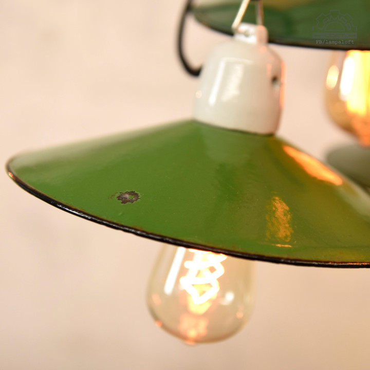 Emaliowane lampy talerzykowe