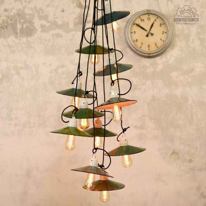 Emaliowane lampy talerzykowe