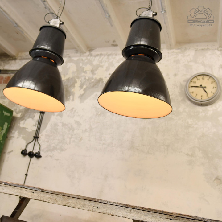 Ogromna lampy industrialne Elektrosvit z lat 60"