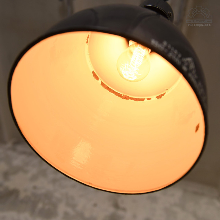 Węgierska lampa emaliowana z lat 50' EKA