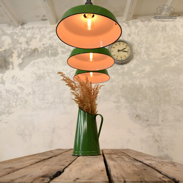 Emaliowane lampy industrialne z 67'
